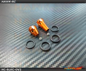 Hawk TX Switch Knobs Cap Orange Long & Short V2 (2pcs, Fit All Brand TX)